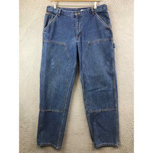 Vintage Sorel Double Knee Men 38 Blue Relaxed Fit Carpenter Dungaree Pants